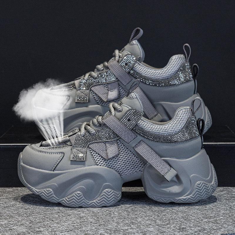 Thick Soled Mesh Dad Shoes, Women's 2025 Summer New Versatile Thin Style, Small and Popular Breathable Sports and Leisure Shoes