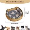 Cat Basket Bed Woven Washable Pet Supplies With Cushion And Pillow Cat Desk Bed For Indoor Outdoor Winter Travel Car Camping