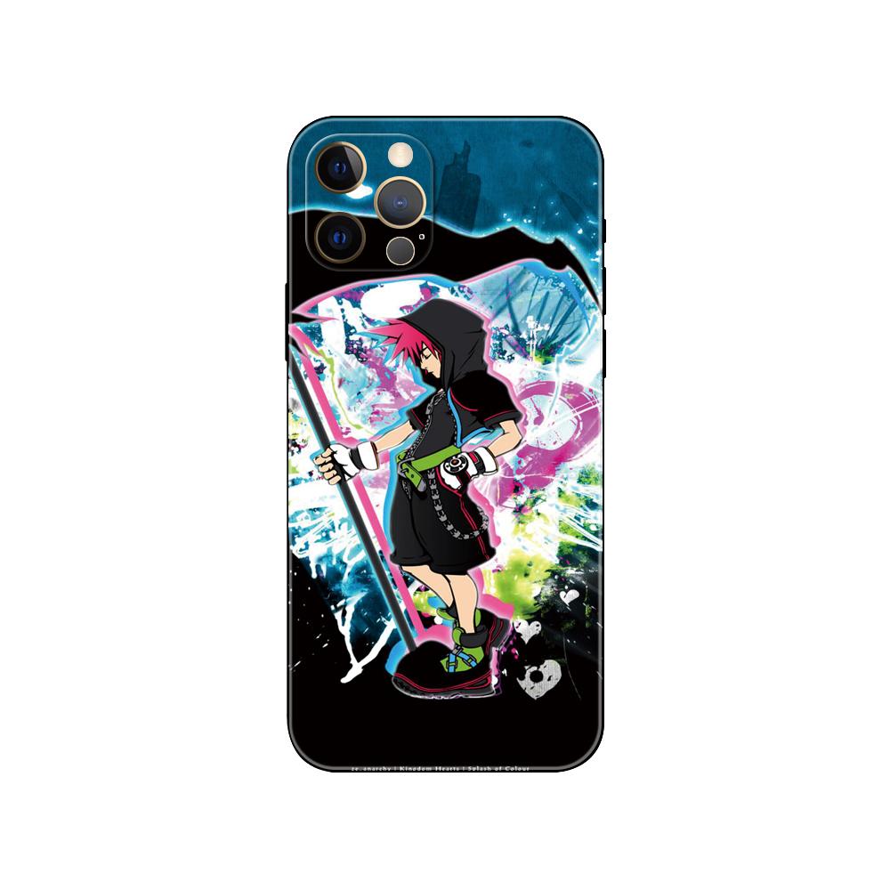 Custodia per telefono in stile Anime Kingdom Hearts per iphone 5 5s 2020se 6 6s 7 8 plus x 10 XR XS 11 12 13 mini pro MAX cover posteriore in tpu nero