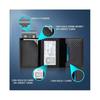 Minimalist Pop-Up Wallet for Men, 1-7 Cards, RFID Blocking, Money Clip & ID Window, Bifold Slim Design (Airtag Not Included), Compatible with AirTag