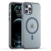 For iPhone 12 Pro Max 6.7 Inch Magnetic Case Translucent Matte TPU+PC Phone Cover Compatible with MagSafe