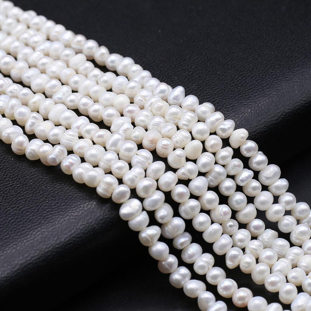 1String, White Natural Freshwater Pearls Beads, 3-4mm, for DIY Jewelry Making, Unique Birthday Party Wedding Crafts, 36cm