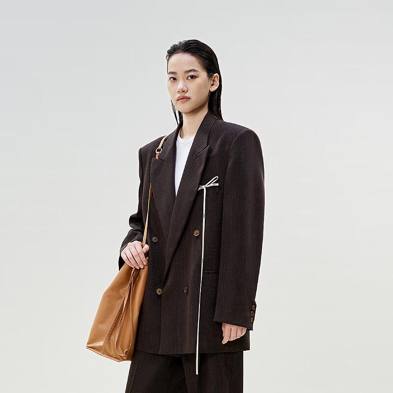 LESS 2025 Spring Lapel Long Suit Jacket