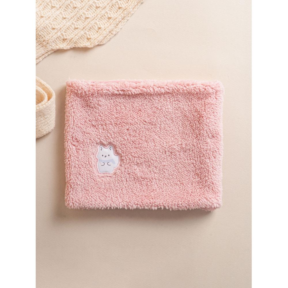 

Daiso Winter Together Kids вышитый теплый шейный платок розовый