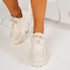 Women's Fashion Thick Sole Heightening Not Tired Feet Arch Support Comfortable Soft Shock-absorbing Non-slip Lefebvre Casual Sports Leather Shoes