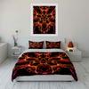 Fiery flame symmetrical pattern. Bedding sets Duvet cover sets Duvet covers Pillowcases(1 * Duvet Cover 2 * Pillowcases without duvet insert)