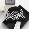 100% Wool Vintage Knit Fair Isle Ear Warm Hat Women Winter Beanie Stylish Face-Framing Ethnic Design
