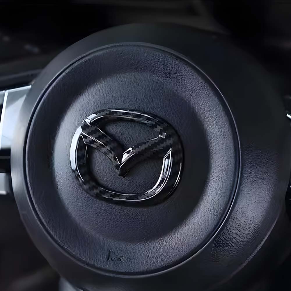 1pcs Car Steering Wheel Emblem Logo Auto Decorative Styling For Mazda Speed MS 3 5 6 Axela Atenza CX-3 CX-4 CX-5 CX-8 CX-7 MS MP