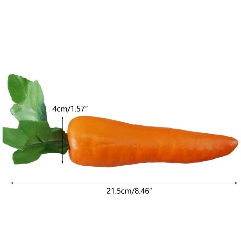 Artificial Carrots 6PCS Mini Carrots Fake Vegetable Display for Dollhouse