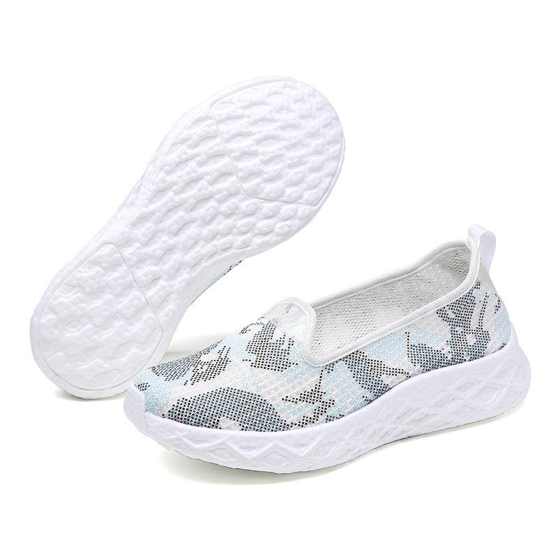 New mother shoes in couple walking shoes summer breathable fly-woven casual sports shoes