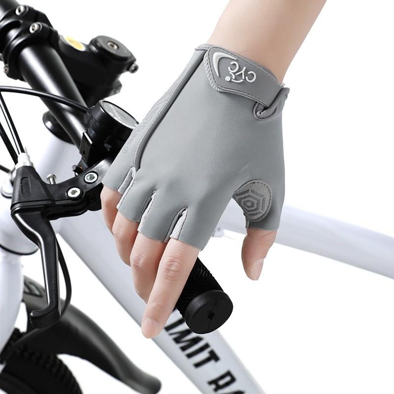 Womens Cycling Gloves Half-Finger Breathable Silicone Grip Shockproof Outdoor Sports Riding