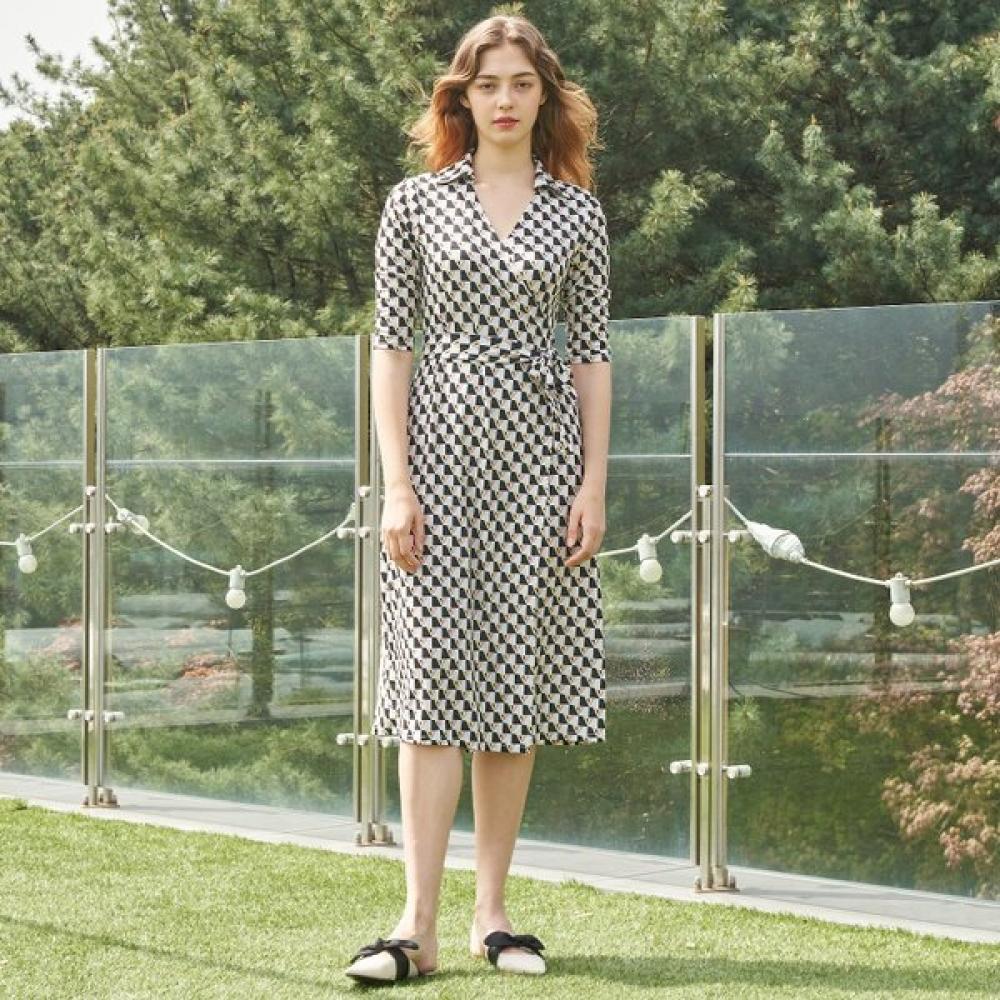 Lipbbam 3 4 Sleeve Long Wrap Dress Creora Deroci Cara Ldm11df01