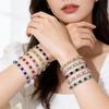 European-American Two-Tone Zircon Tennis Bracelet: 4mm High-End Light Luxury Fashion for Women