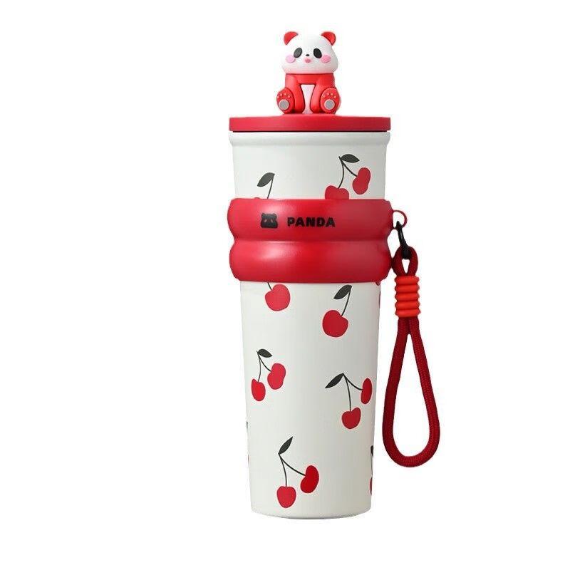 MRSIKEY Large Capacity Cartoon Insulated Straw Cup