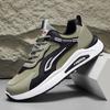 Sneakers Men's Breathable Sport Shoes 2026 Trendy Versatile Thick Bottom Anti-slip Casual Dad Shoes Leather Patchwork Flat Heel