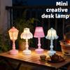 Lumină de Noapte Mini Formă de Floare Strălucire Moale Lumină Caldă Lampă de Bir cu Luminozitate Reglabilă Control Tactil Lampă de Masă Portabilă