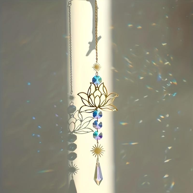 Lotus Pendant Crystal Sun Catcher, Wind Chimes, Wedding Party, Home Decoration, Car Hanging, Hanging Decoration, Sun Catcher, Photo Props