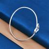 Luxurious 925 Sterling Silver Exquisite Heart-shaped Bracelet for Women's Fashion Parties, Wedding Jewelry
