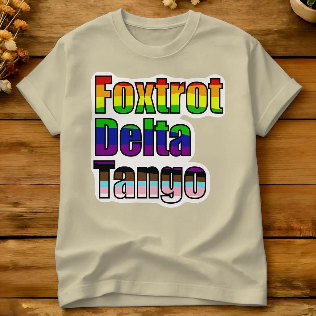 Foxtrot Delta Tango T Shirt Unisex Y2k Funny Tshirts Summer O Neck Hip Hop Tee Shirt Casual Big Size Tops