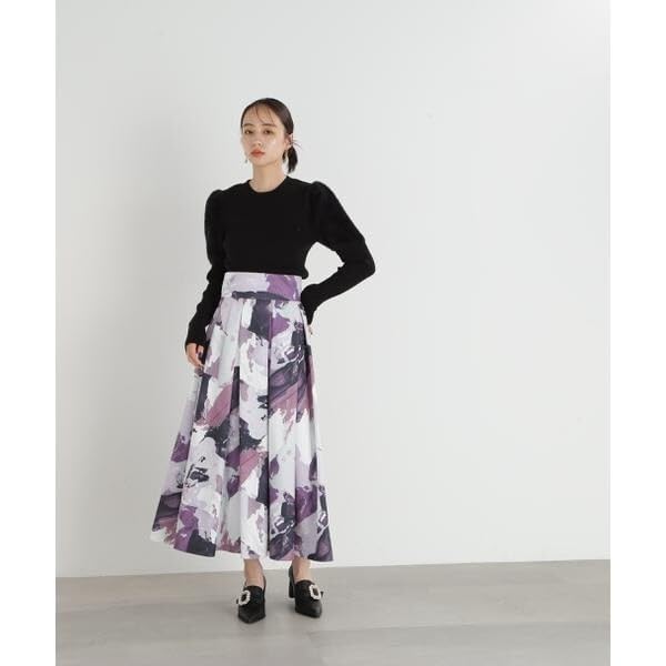 Jill by Jill Stuart Fur Sleeve Rib Knit Top