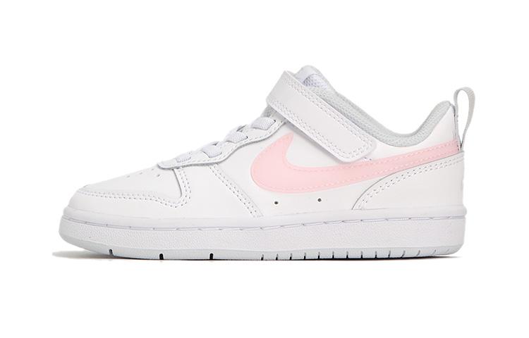 

Nike Court Borough Slip Resistant Cushioning Abrasion Resistant Low top Kids Skateboarding Shoes White Pink Blue DD3022-100 28