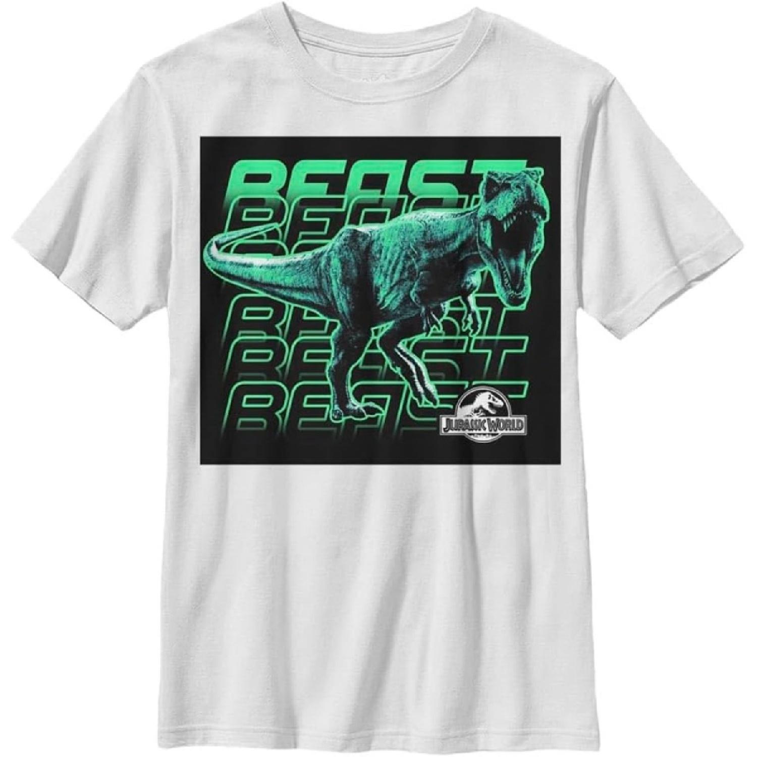 Jurassic World Beast Roar Boys Short Sleeve Tee Shirt S
