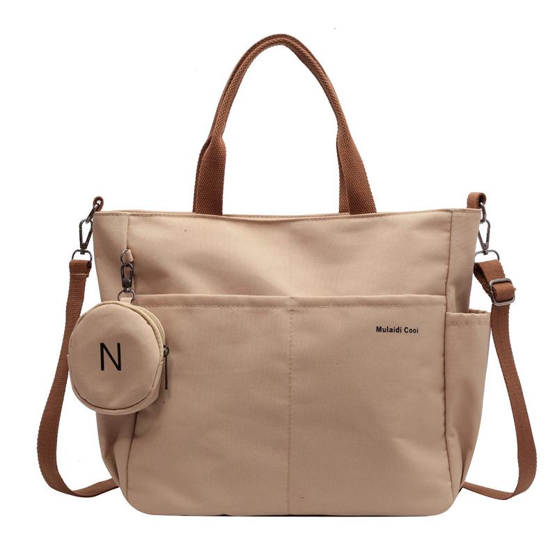 

Women s Fashion 2025 Niche Casual Nylon Canvas Tote & Crossbody Bag хакі
