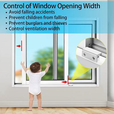 1-10Pcs Fensterschloss Sicherheitsschloss Grenze Schiebetür Windows Restrictor Kindersicherheit Anti-Diebstahl Türstopper Heimwerker