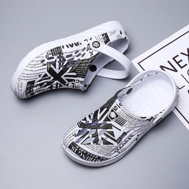 Модные тапочки мужские мягкие износостойкие нескользящие повседневные сандалии удобные высококачественные пляжные туфли уличные клоги для мужчин