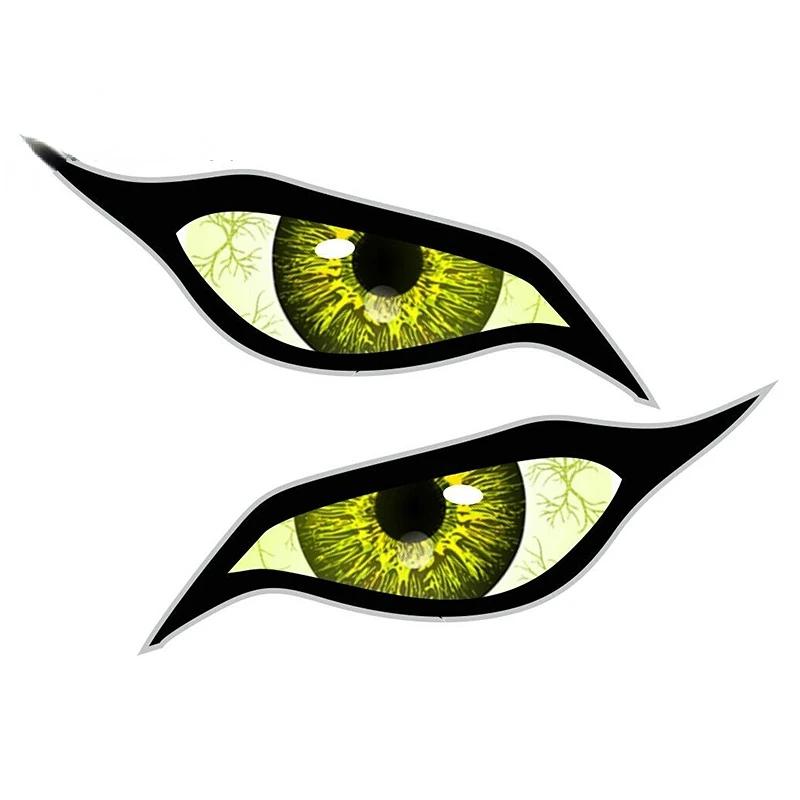 Car Stickers for Evil Yellow Eyes RV Motorcycle Occlusion Scratch Waterproof Windshield VAN Anime Decal STICKER Products