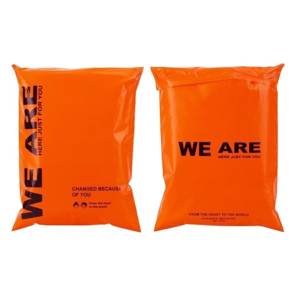 100Pcs Cartoon Pattern Bear Packaging Bag Waterproof Envelope Packaging Poly Mailer  Express Courier 15x25CM оранжевый