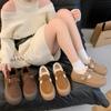 Fashion 2025 Women Winter Casual Boots New Moccasins Soft Platform Non-slip Loafers Fashion Warm Plush Slip on Female Cotton Boken Shoes