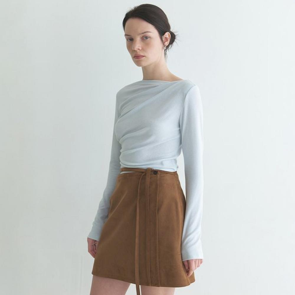 On On BoaT Neck Shirring T shirT  New6se207