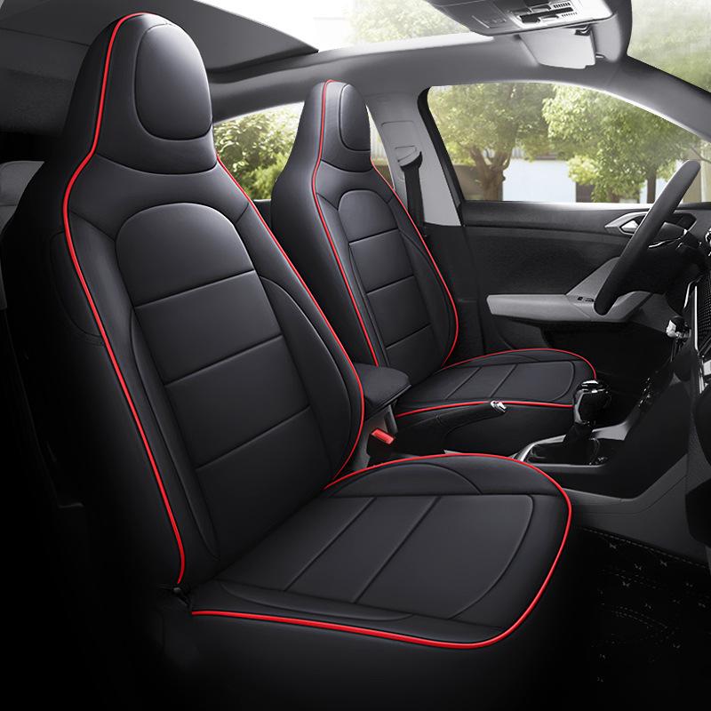 Volkswagen T-Cross All-Season Leather Seat Cushion - Full Surround, Five-Seat Fit.