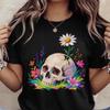 Floral Halloween Skull Shirt Comfort Colors® Boho Wildflower Goth Tee Soft Girl Preppy Skeleton Cute Spooky Anatomy Top Cottagecore Flower