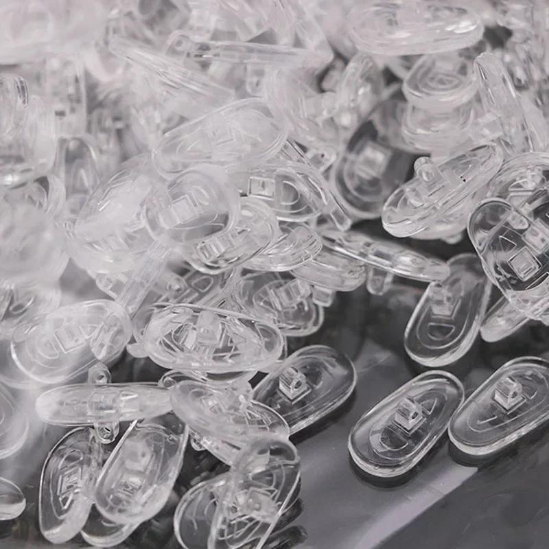 2/200Pcs Oval Eyeglass Nose Bracket Women Men DIY Clear Non-Slip Silicone Nose Pads Fashion Comfortable Daily Soft Nose Bracket