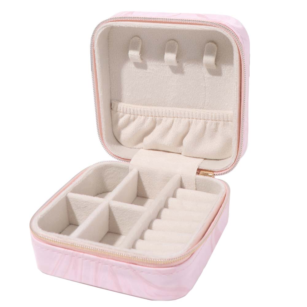 Portable Jewelry Storage Box Mini Jewelry Display Case Earrings Necklace Ring Jewelry Box  Home