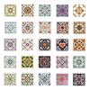 New 50 Exotic Retro Floral Tiles Stickers for Decorative Mobile Phone Case Skateboard Tablet Decoration