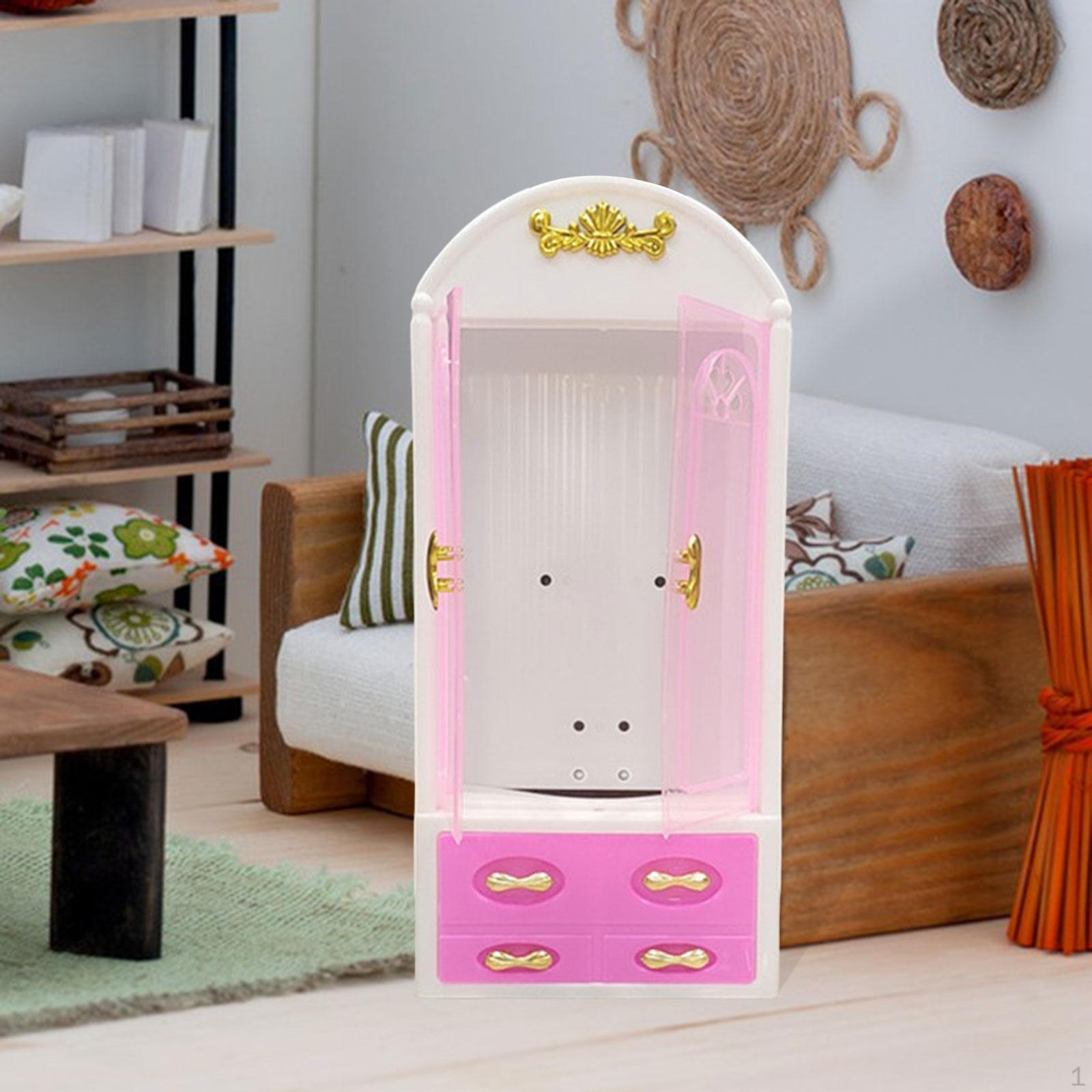 

Мини-гардероб, держатель для кукольной одежды, сделай сам, универсальная творческая миниатюрная мебель для дома на День детей White