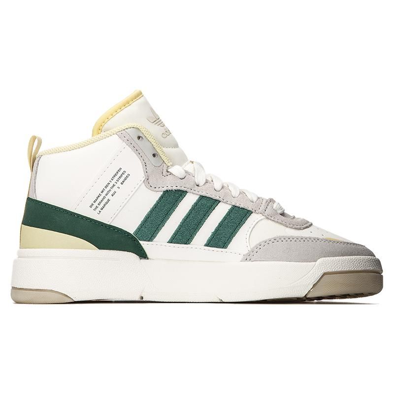 Adidas Originals Post Up Comfortable Mid-Top Skate Shoes Unisex Skate Shoes White Green Yellow GV9318