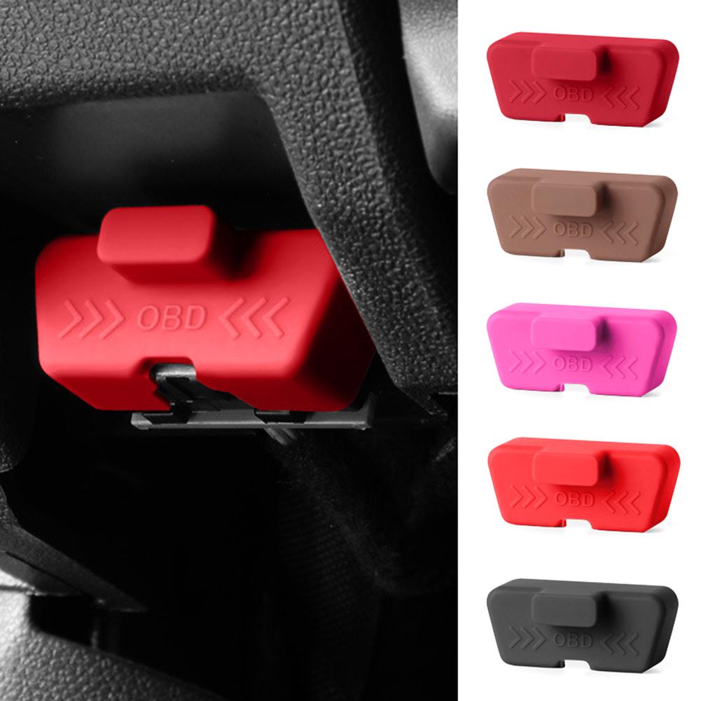 

Universal Silicone Car OBD Cover Lock Waterproof Lid OBD Protector Sleeve червоний