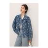 Vintage-style Short Denim Jacket with a Turn-down Collar for Women, 2026 Spring New Casual Jacket, Loose-fitting Top