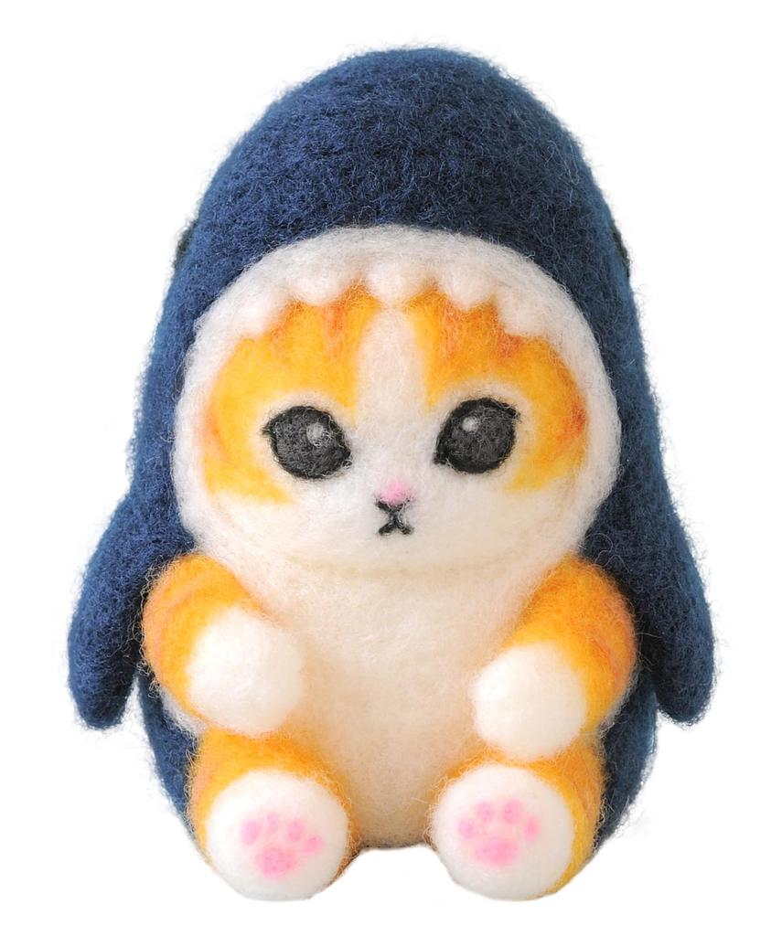Needle Felted Shark Cat