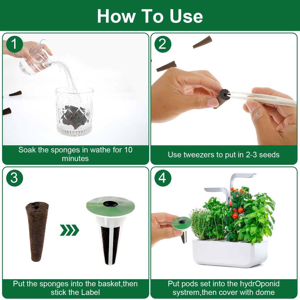50-135 ks houbiček na pěstování semen, hydroponické lusky, sada, náhradní kořenová zahradní živina pro rostliny, pěstební systém, příslušenství pro výsadbu
