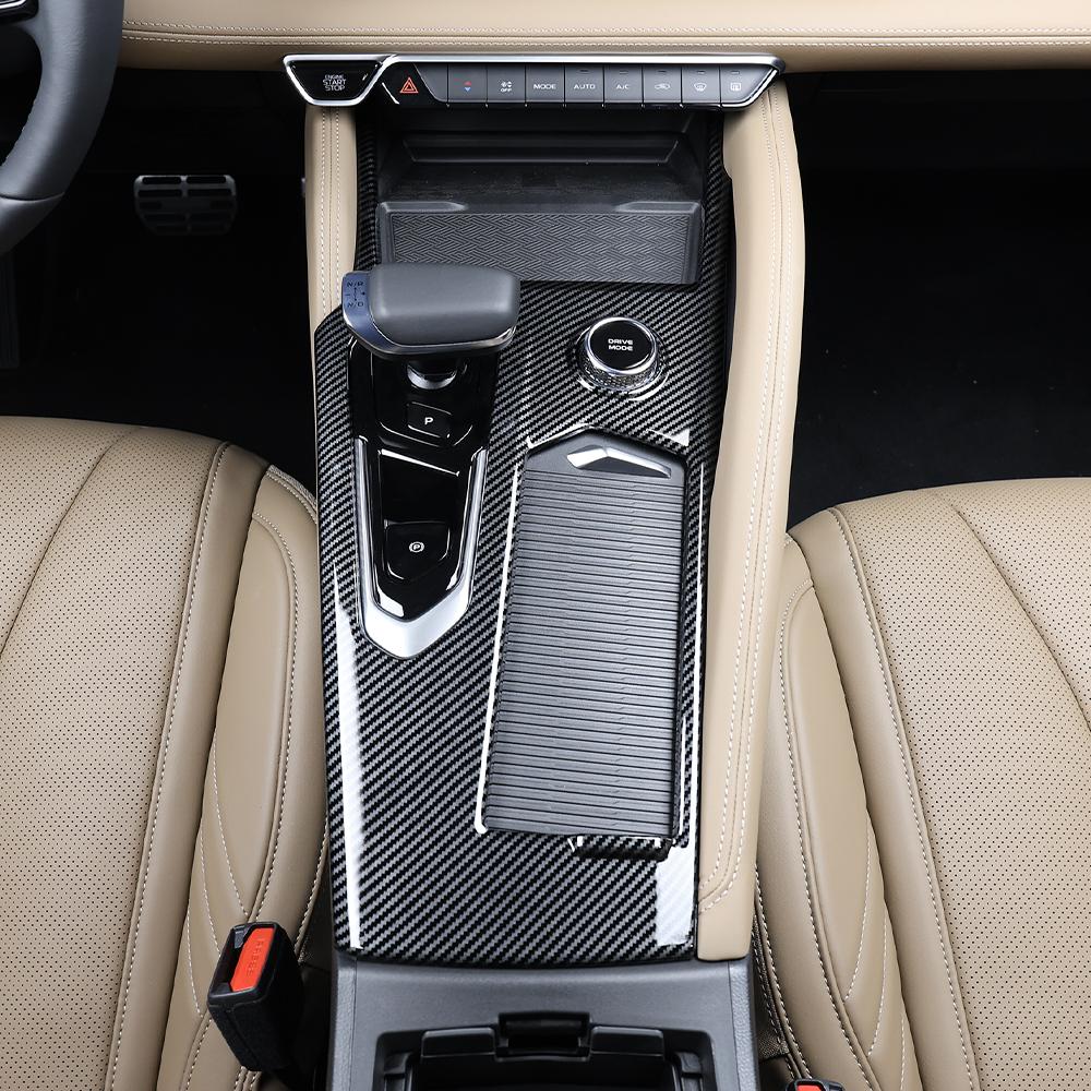 Car Interior Parts Carbon Fiber Central Console Gear Shift Panel Frame Trim Cover ABS Plastic For Renault Filante 2026 2027 LHD
