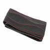 38cm 15in Leather Steering Wheel Wrap Cover Hand Stitching Embossing with Needle and Thread Universal