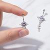 Colorful Y2K Stainless Steel Zircon Planet Moon Butterfly Belly Rings Cute Butterfly Body Piercing Jewelry Belly Button Rings