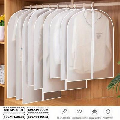 1PC Clothes Hanging Dust Cover Wedding Dress Cover Suit Coat Storage Bag Garment Bags Organizer Wardrobe Hanging Clothing Organizers ZPG