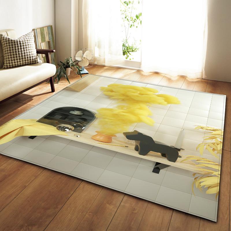 Fresh 4D Living Room Carpet Bedroom Dining Room Floor Mat