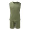 Estate Nuovo Gilet Gilet da Uomo Largo Rever Stampato Tinta Unita Camicia Abbigliamento Sportivo